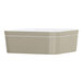 A white square melamine bento box with a lid.