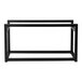 A black rectangular stainless steel frame with black powder coating.