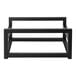 An Eastern Tabletop black rectangular stainless steel frame with levels.