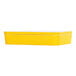 A sunshine yellow rectangular Cal-Mil melamine bento box with a lid.