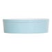 A blue Cal-Mil melamine bento box with a white lid.
