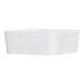 A white square melamine Bento Box with a lid.