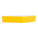 A yellow and white square Cal-Mil melamine bento box.