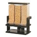 A Brooklyn 3-compartment cereal dispenser filled with three types of cereal.