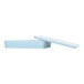 A white rectangular container with a blue lid.