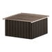 A black ribbed wood chafer alternative with metal rods on top.