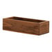 A Cal-Mil walnut wooden condiment organizer with glass jars.