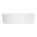 A white round melamine bowl with a lid.