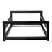 An Eastern Tabletop black powder-coated stainless steel rectangular frame with LED lights.