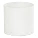A white metal cylinder with a white lid.
