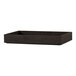 A black rectangular Brooklyn tray on a table.