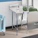 A 2-foot left side 18-gauge stainless steel clean dishtable designed for commercial kitchen use.
