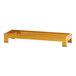 A gold rectangular Cal-Mil display riser with black legs.
