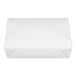 A white rectangular Fold-Pak paper take-out box with a lid.