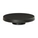 A black round Cal-Mil cake pedestal.