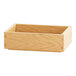 A white oak wooden box with a lid and handle.