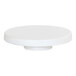 A white round Cal-Mil cake pedestal.