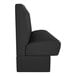 A QA Group ebony diamond tufted booth seat with a black square base.