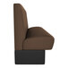 A brown and black QA Group Cascade cafe booth with a plain single back.