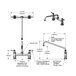 A diagram of a T&S deck-mounted pantry faucet.