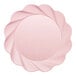 A pink Sophistiplate Simply Eco dinner plate with a wavy edge.