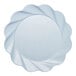 A white plate with a wavy edge.
