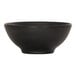 A black Cal-Mil melamine soup bowl.