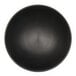 A black bowl with a spiral pattern on the inside.