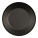 A black Cal-Mil melamine plate with a white background.