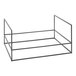 A black metal American Metalcraft 2-tier modular riser with metal bars.