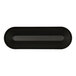 A black oval Cal-Mil melamine platter.