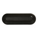 A black oval Cal-Mil melamine platter on a white background.