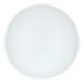 A white melamine bowl with a circular pattern on the inside.
