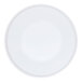 A white plate with a white border.
