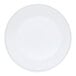 A white Cal-Mil melamine plate with a white rim.