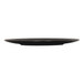 A Cal-Mil black melamine plate on a white background.