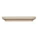 A taupe oval melamine platter with a white background.
