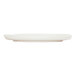 A Cal-Mil white round melamine plate with a small rim.