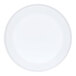 A white Cal-Mil Nova melamine bowl/plate with a white rim.