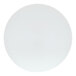 A white Cal-Mil melamine plate with a circular design on it.