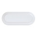 A white oval Cal-Mil melamine platter.