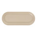 A taupe oval Cal-Mil melamine platter.