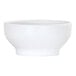 A Cal-Mil white melamine soup bowl on a white background.