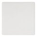 A white square Cal-Mil melamine plate with a raised rim.