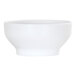 A white Cal-Mil melamine soup bowl.