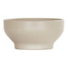 A taupe Cal-Mil melamine soup bowl with a white interior.
