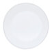 A white Cal-Mil melamine plate with a white border.