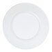 A white Cal-Mil melamine plate with a round white border.