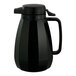 A black Service Ideas insulated coffee carafe with a handle and lid.