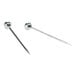 Two Solia silver plastic needle skewers with a long point.